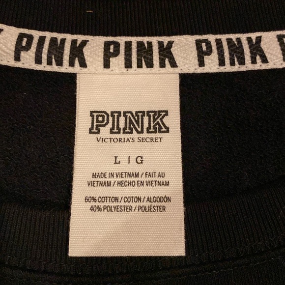 Large VS pink sweatshirt with gold sequence - Picture 2 of 4